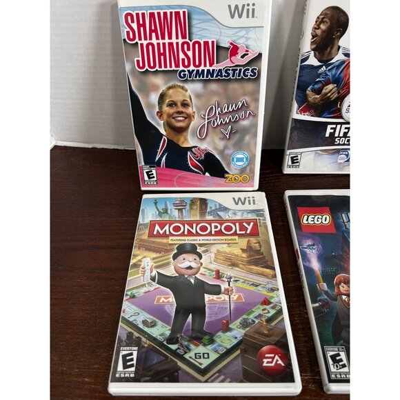 Nintendo Wii Game Bundle: FIFA 08 LEGO Harry Potter Monopoly Shawn Johnson Gymna - Picture 2 of 4